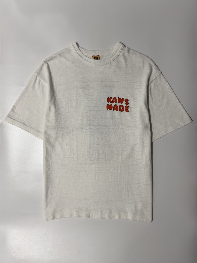 For sale (Category: Tshirts & Polo Shirts ) located in Marikina City. Submitted by hsatstnemesabeht (Listing ID 1467617874, Image 2). Description: Human made x kaws Size large Dimension Width 20.5 | Length 28 Good as new 💯.