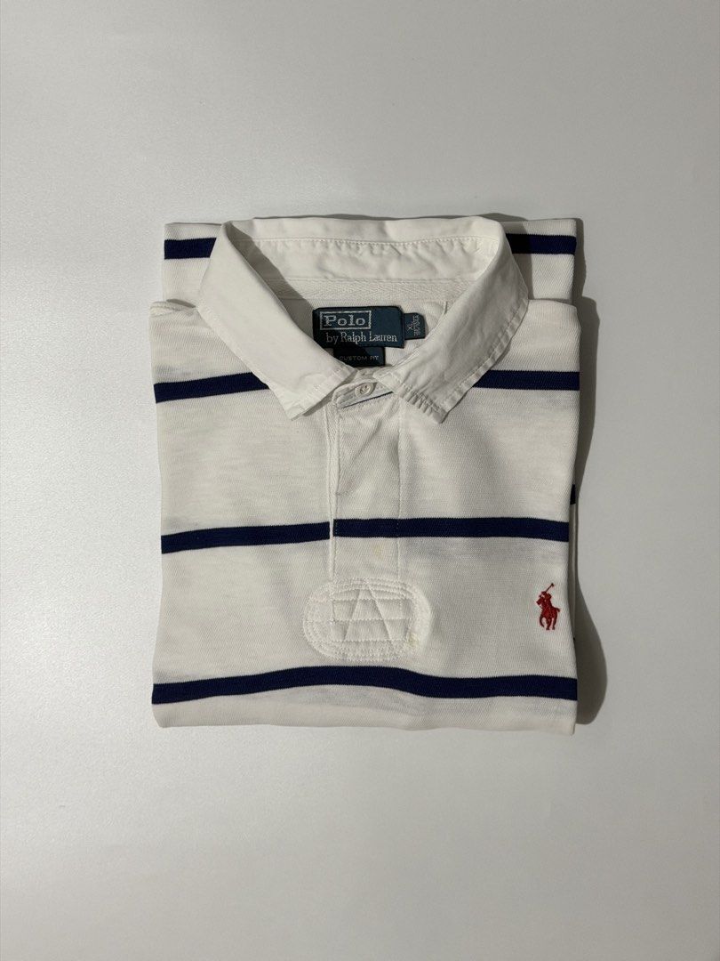 For sale (Category: Tshirts & Polo Shirts ) located in Marikina City. Submitted by hsatstnemesabeht (Listing ID 1467618244, Image 1). Description: RL Rugby polo Size xl Dimension Width 24.5 | Length 31 Excellent condition Needwash.