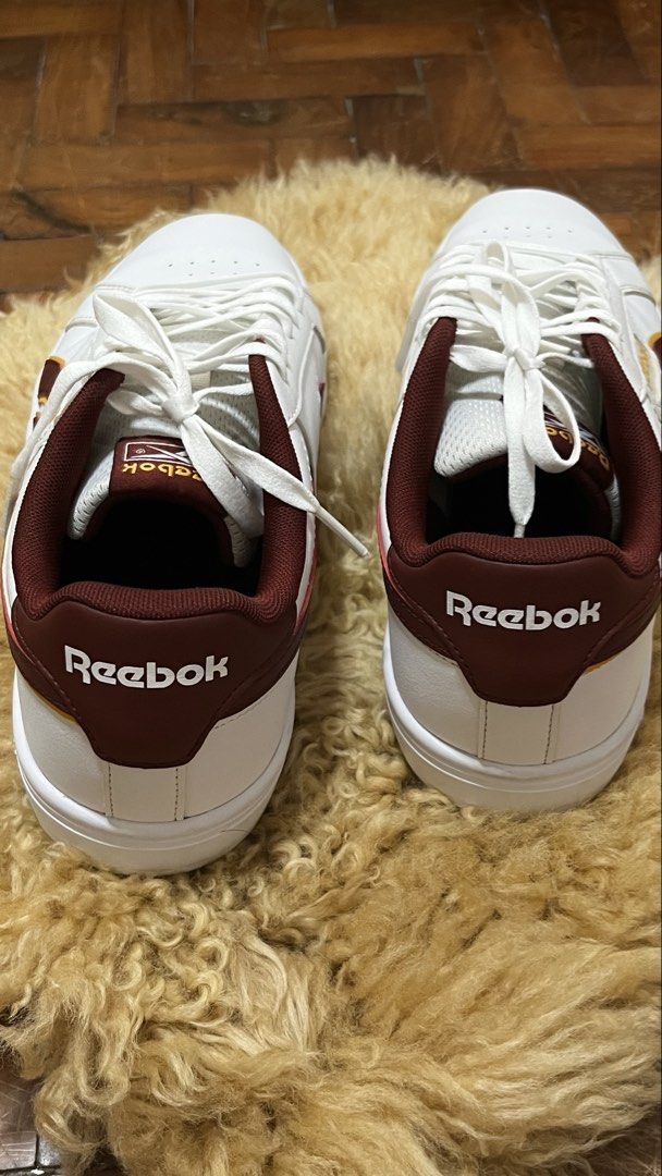 For Sale: Reebok Sneakers (Category: Sneakers) located in Manila. Submitted by krisha28_12 (Listing ID 1467727774, Image 3). Description: ✨ FOR SALE: Reebok Court Retro Sneakers 🤍 Step up your style with these classic Reebok Court Retro sneakers! 👟✨ 🤍 Color: White with Maroon & Yellow accents 👟 Brand: Reebok ✨ Style: Classic, sporty, and timeless 📦 Inclusions: Original Reebok bo 💯 Condition: Like New/Slightly used (nagamit lang during PE cl