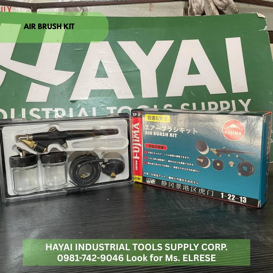 Fujima SP-9 Air Brush Kit (Category: Industrial Equipment) located in Caloocan City. Submitted by livewolf.00a826 (Listing ID 1467623943, Image 3). Description: - Brand/Model: Fujima SP-9 Air Brush Kit Set - Ideal for hobbies, crafts, and detailed painting projects - Includes airbrush pen, 2 glass paint jars, rubber hose, dropper, and mounting base - Comes in a clear storage case and original retail box - Complete set, tested, and ready for setup