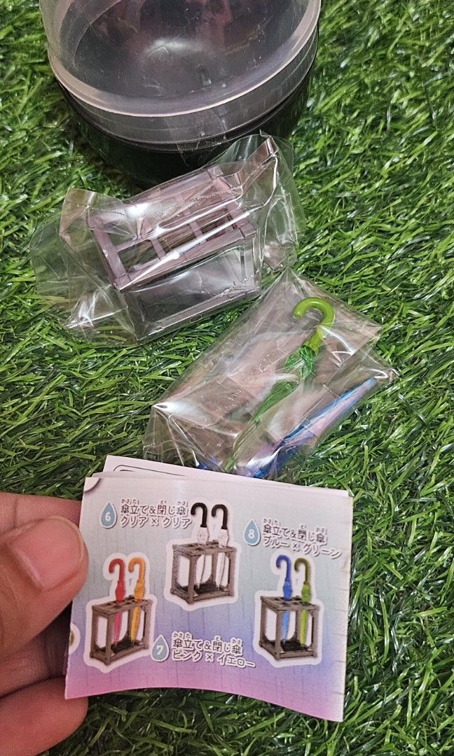 Gachapon minitures (Category: Kids Toys) located in Umingan. Submitted by liezelsona48963 (Listing ID 1467632117, Image 2). Description: bnew gachapon miniatures tiny umbrella mop gcash.