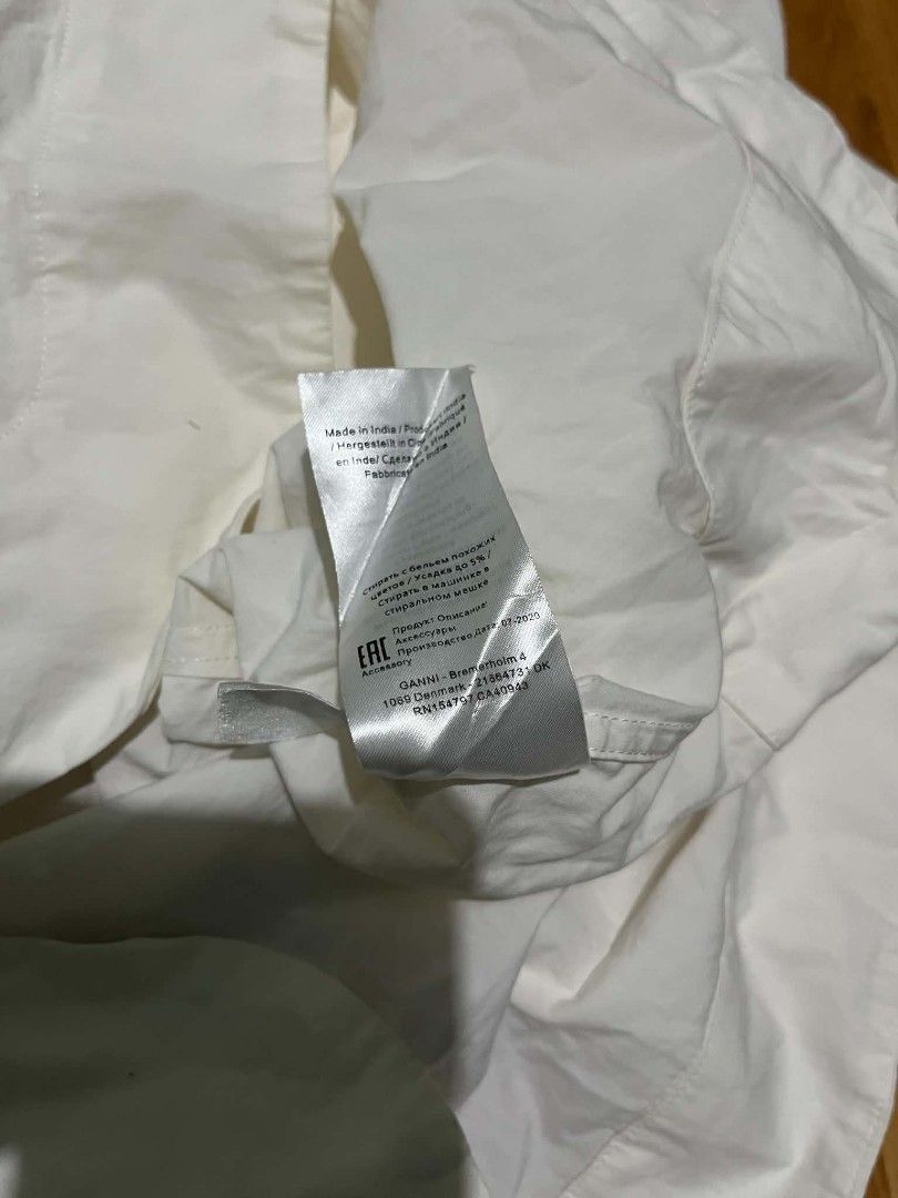 Ganni poplin shirt (Category: Shirts) located in Bulacan. Submitted by nifftyythrifty (Listing ID 1467708630, Image 3). Description: ganni poplin shirt size small to med..