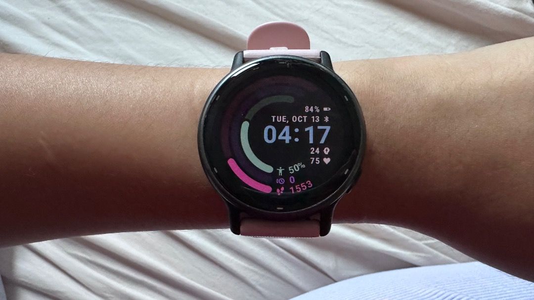 Garmin Vivoactive 5 (Category: Wearables & Smart Watches) located in Bulacan. Submitted by milkybangtandreams (Listing ID 1467682079, Image 1). Description: Comes with original charger, 2 straps, and the screen protector Battery life lasts me 7-11 days with a 60 minute workout 3-4x a week without power saving mode. Charges to 100% in 20-30 minutes (maybe less i forget to check) Has some scratches from bouldering (it adds character imo) 💔 not too