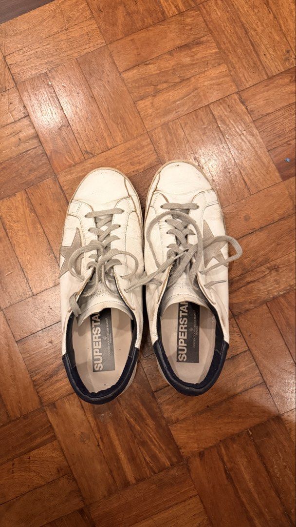 GGDB Superstar Navy Blue Tab (Category: Casual Shoes) located in Quezon City. Submitted by rmesperidion (Listing ID 1467736545, Image 3). Description: GGDB Superstar Navy Blue Tab Size: EU 44 (28cm) Condition: Used but not abused / Only used a number of times as it was too small for me RFS: Wrong size & decluttering Pair only Price: Php 2,000 Meet Up in Katipunan, QC (After Office Hours 7pm onwards) or Shaw Boulevard, Mandaluyong (During office h