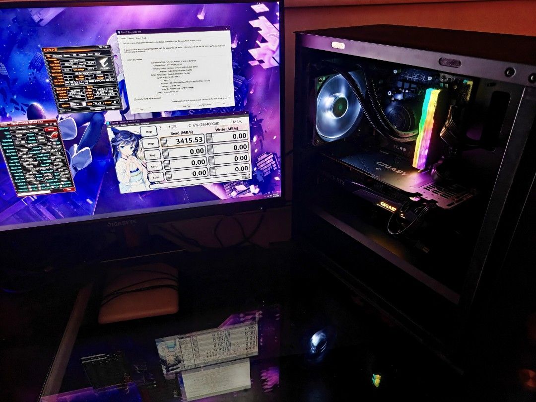 Gigabyte Gaming PC Set (RTX 3070 + i7-12700) (Category: Desktops) located in Bulacan. Submitted by tsurumie (Listing ID 1467689523, Image 1). Description: Selling my Gigabyte Gaming PC set with M27Q monitor. Welcome kayo to test it before buying. PC SPECS: CPU: Intel Core i7-12700 (12th Gen, 12 cores / 20 threads) GPU: Gigabyte RTX 3070 Gaming OC 8GB Motherboard: Gigabyte H610M RAM: 16GB Klevv RGB DDR4 3200MHz (2x8GB) Storage: 500GB Gen4 NVMe SSD