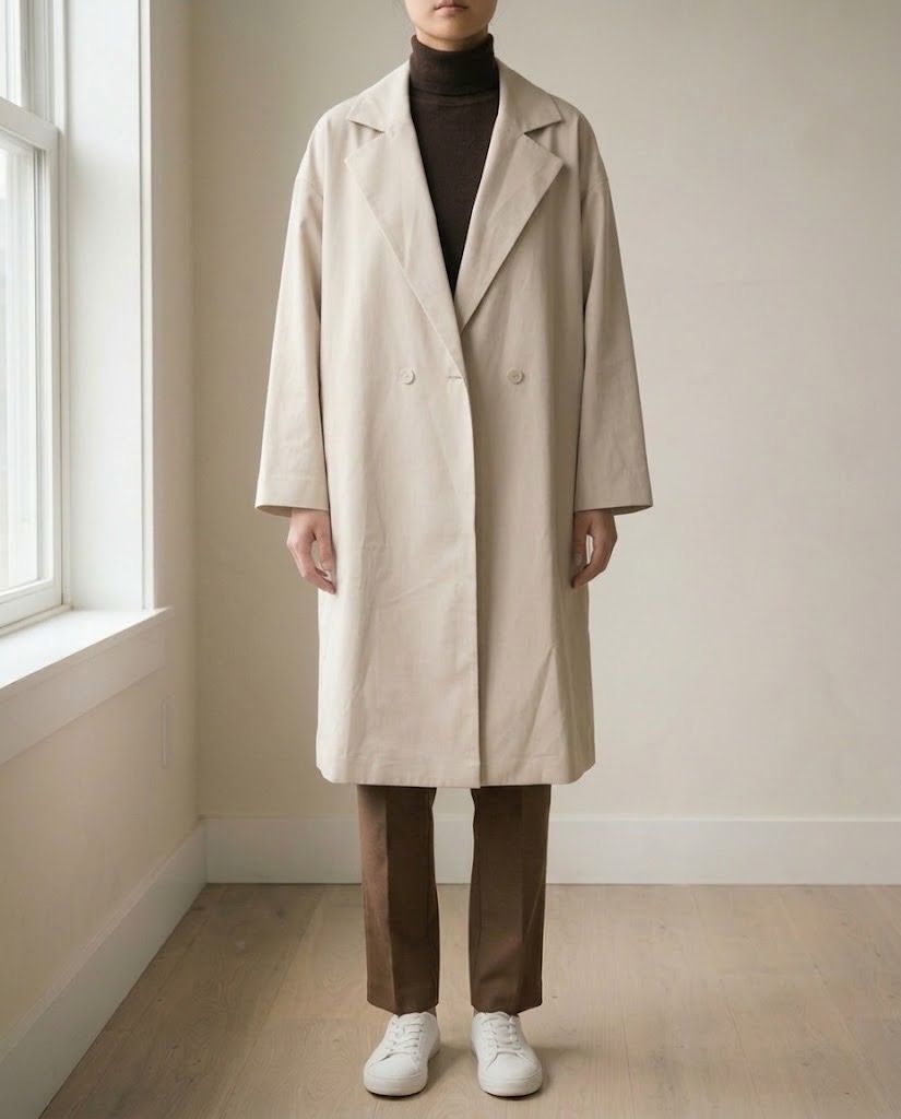 SALE! GIORDANO TAN BROWN COAT JACKET TOPPER (Category: Coats, Jackets and Outerwear) located in Marikina City. Submitted by minimalistmanila (Listing ID 1467707002, Image 1). Description: Minimalist style Giordano tan lightweight short trench coat. Has that inside out style. M/L size. No lining. Comfy and soft. Bought in Singapore but never worn. Worth 80 SGD. Order now! #giordano .