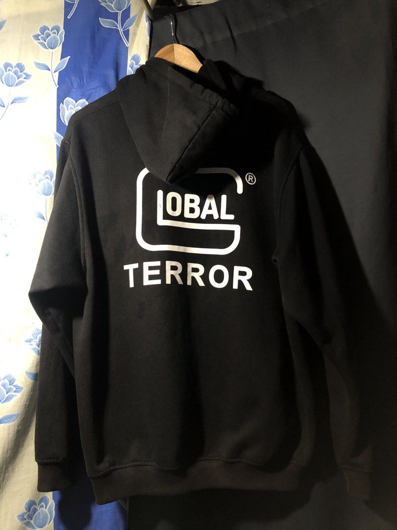 GLOBAL TERROR (Category: Hoodies) located in Manila. Submitted by new_yessirr (Listing ID 1467724558, Image 1). Description: GLOBAL TERROR 2XL ON TAG 26/30 2200 + SF THREATS TNT OVERTHOSE HOOLIGANS RADIO HI HYSTERIA BODEGA VESTIGIAL FTP FUCT SUICIDEBOYS.