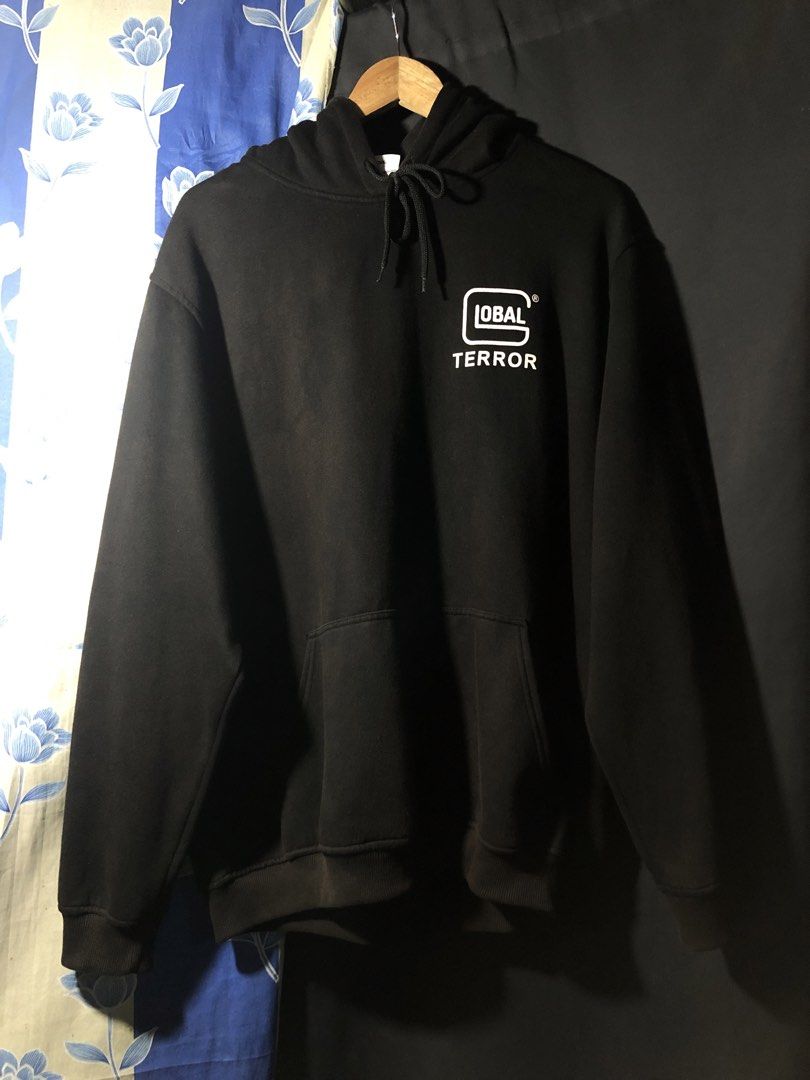 GLOBAL TERROR (Category: Hoodies) located in Manila. Submitted by new_yessirr (Listing ID 1467724558, Image 2). Description: GLOBAL TERROR 2XL ON TAG 26/30 2200 + SF THREATS TNT OVERTHOSE HOOLIGANS RADIO HI HYSTERIA BODEGA VESTIGIAL FTP FUCT SUICIDEBOYS.