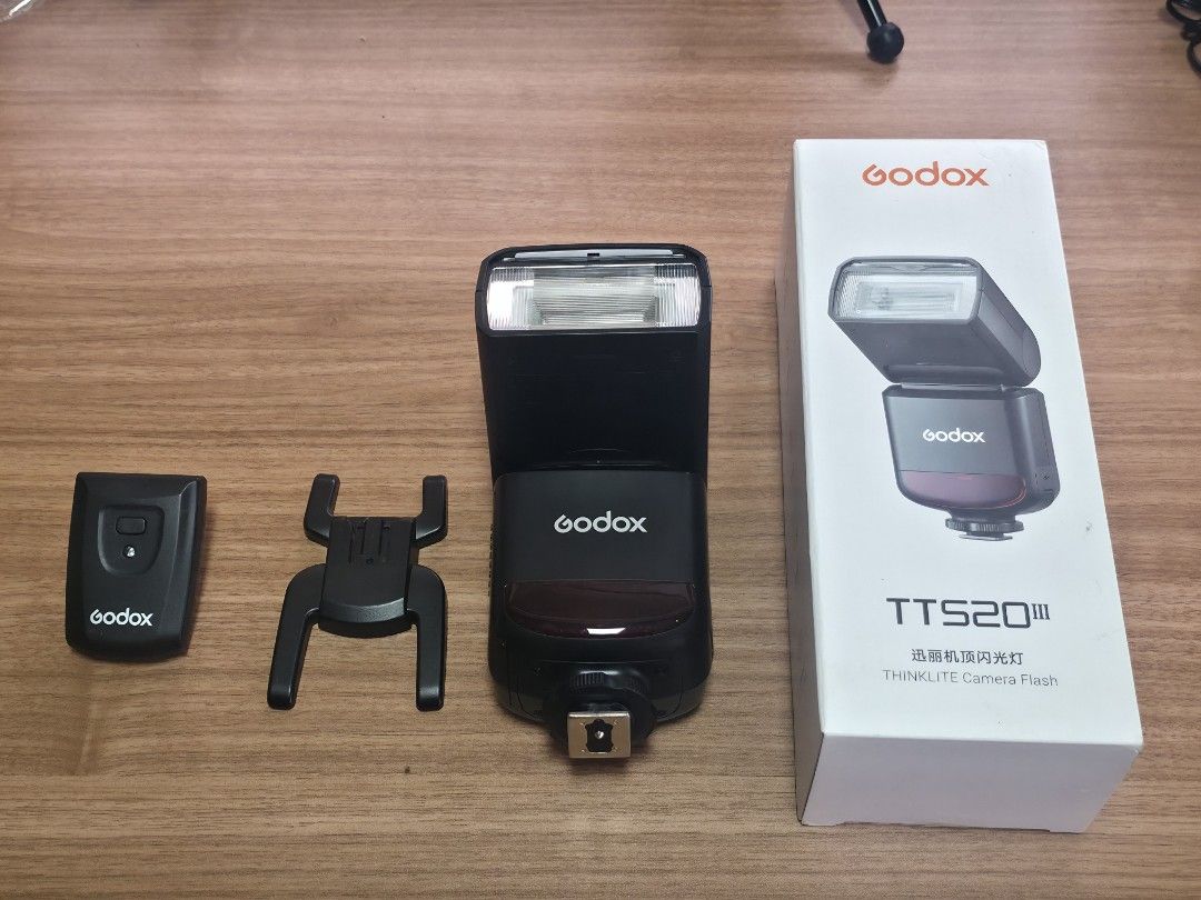 Godox TT520II Thinklite Camera Flash (Category: Flashes) located in Las Pinas. Submitted by jaisalva_ (Listing ID 1467836766, Image 1). Description: - Model: Godox TT520II Thinklite Camera Flash, bought for 4,099 and seeling for 3,000 (negotiable) - Condition: Clean, tested, and 100% working properly - Inclusions: Original retail box, mini stand base, and remote trigger accessory - Perfect for: Beginners and pros looking for a great off-camera fl
