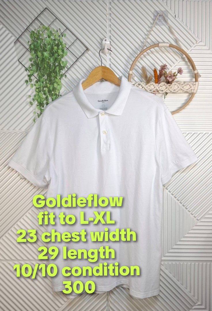 Goodfellow & Co White Polo Shirt Size L (Category: Tshirts & Polo Shirts ) located in Bulacan. Submitted by cathycampo51092 (Listing ID 1467726837, Image 2). Description: - Brand: Goodfellow & Co - Size: Large - Fit: Standard fit - Color: Clean solid white - Details: Two-button placket and classic collar - Style: Versatile for everyday casual or smart casual outfits.