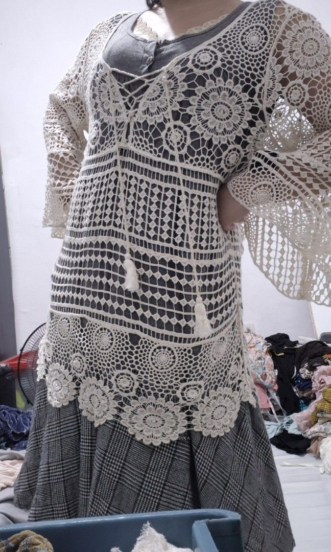 Gray & Beige Boho Cottagecore Morikei 4pc Set (Category: Sets or Coordinates) located in Calamba. Submitted by bb.lace (Listing ID 1467725259, Image 1). Description: fixed price no tingi as set only.