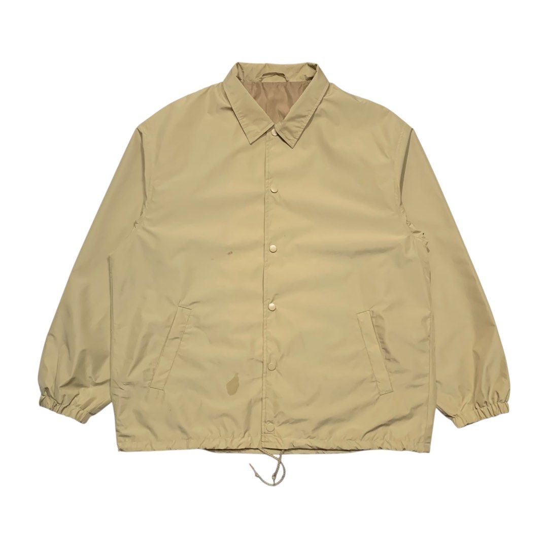 GU Japan Buttondown Coach Jacket (Category: Coats, Jackets and Outerwear) located in Baguio. Submitted by thesecretshop_ph (Listing ID 1467737351, Image 1). Description: Size: LL Lenght: 30” Width: 25” Issue: Needs Wash Fresh Loots.