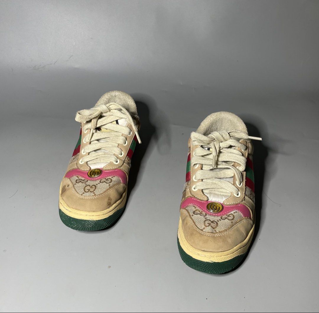 Gucci GG screener (Category: Sneakers) located in Tacloban City. Submitted by susthriftshop (Listing ID 1467794284, Image 1). Description: Gucci Excellent condition No sole separation very minimal dragging Size 35 .
