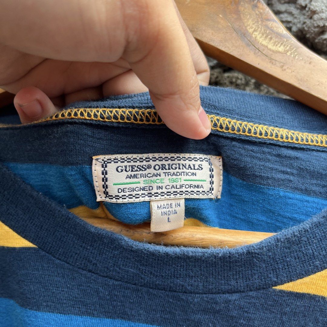 Guess (Category: Tshirts & Polo Shirts ) located in Las Pinas. Submitted by thrift001 (Listing ID 1467610380, Image 3). Description: Vintage Guess Large Actual Dimes L-28 W-21 Needwash 800 + sf .