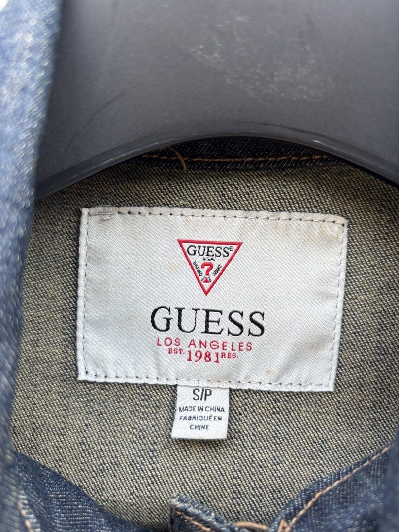 Guess Denim Jacket (Category: Coats, Jackets and Outerwear) located in Baybay. Submitted by thrift.ed2023 (Listing ID 1467650849, Image 3). Description: Guess Denim Jacket Small 16x26 No Issue Need Wash Good as New .