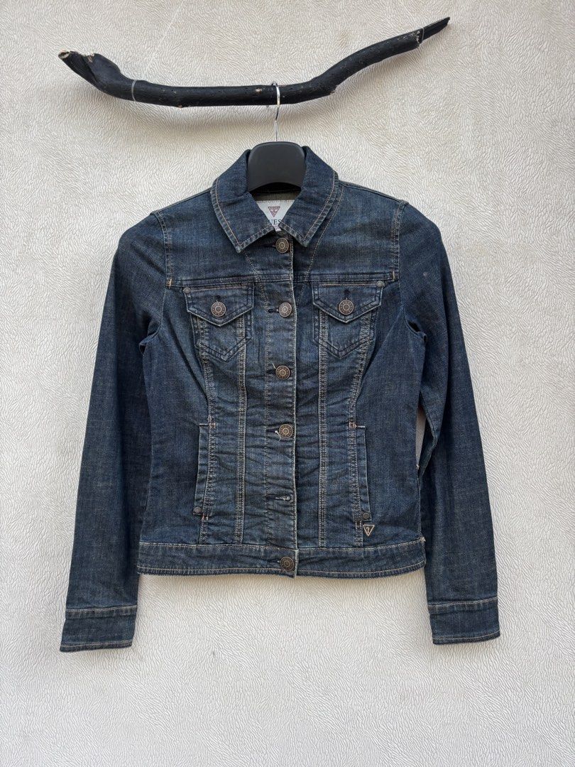 Guess Denim Jacket (Category: Coats, Jackets and Outerwear) located in Baybay. Submitted by thrift.ed2023 (Listing ID 1467650849, Image 1). Description: Guess Denim Jacket Small 16x26 No Issue Need Wash Good as New .