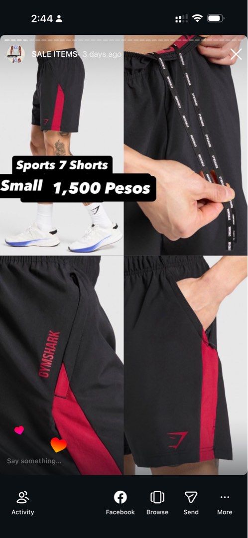 Gymshark Shorts Small (Category: Activewear) located in Quezon City. Submitted by roneedv (Listing ID 1467838685, Image 1). Description: Follow us on Instagram: @jachumolina @roneedv Ready to ship💯 100% Authentic and Brandnew🇺🇸 Open for Video Call Can send Videos or Actual Pictures Same-day delivery via Lalamove or Pick-up Nationwide shipping via J&T Same-day delivery via Lalamove or Pick-up Nationwide shipping via LBC or J&T.