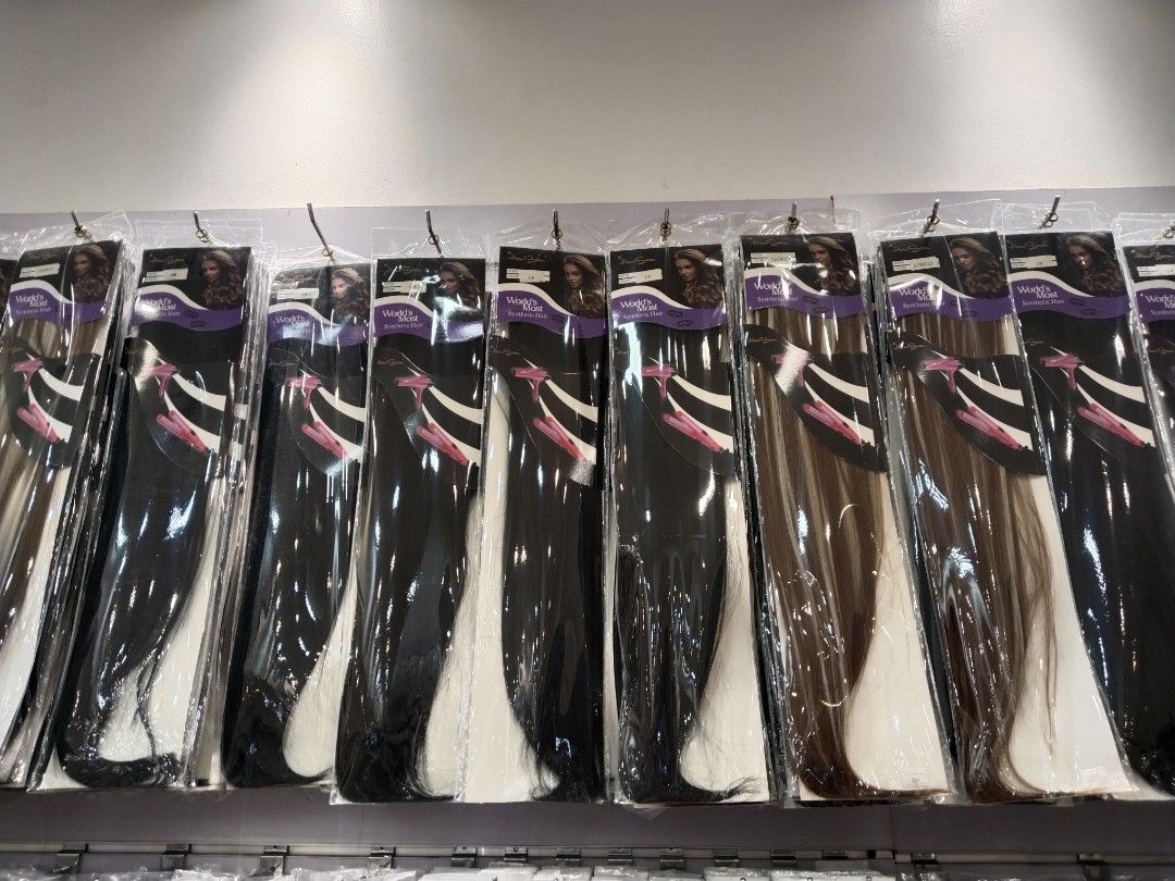 Hair Extensions Multiple Colors Available (Category: Hair Accessories) located in Manila. Submitted by zdmal (Listing ID 1467623454, Image 2). Description: - Premium hair extensions available in multiple shades (Black, Brown, Blonde) - Instantly adds length and volume for styling or daily wear - Securely packaged in clear plastic sleeves with purple branding - Ready to ship or meet up in the Philippines - DM us to check availability of your prefe