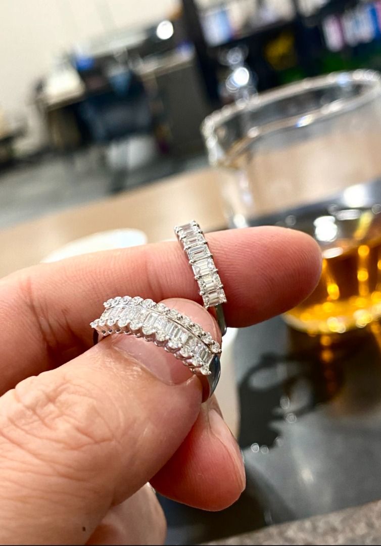 half eternity emerald rings moissanite (Category: Rings) located in Quezon City. Submitted by japanandsingaporeluxepreloved (Listing ID 1467670693, Image 1). Description: .