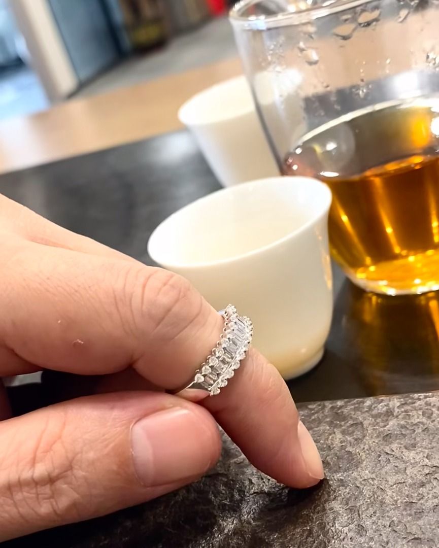 half eternity emerald rings moissanite (Category: Rings) located in Quezon City. Submitted by japanandsingaporeluxepreloved (Listing ID 1467670693, Image 2). Description: .