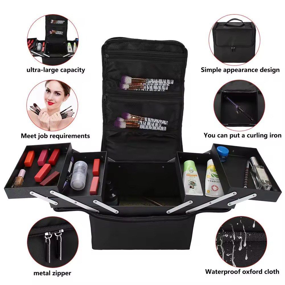 Hand-held Large Capacity Multi Layers Make Up Storage Bag Organizer (Category: Storage Boxes & Baskets) located in Pasig City. Submitted by mom.jen (Listing ID 1467613632, Image 2). Description: .