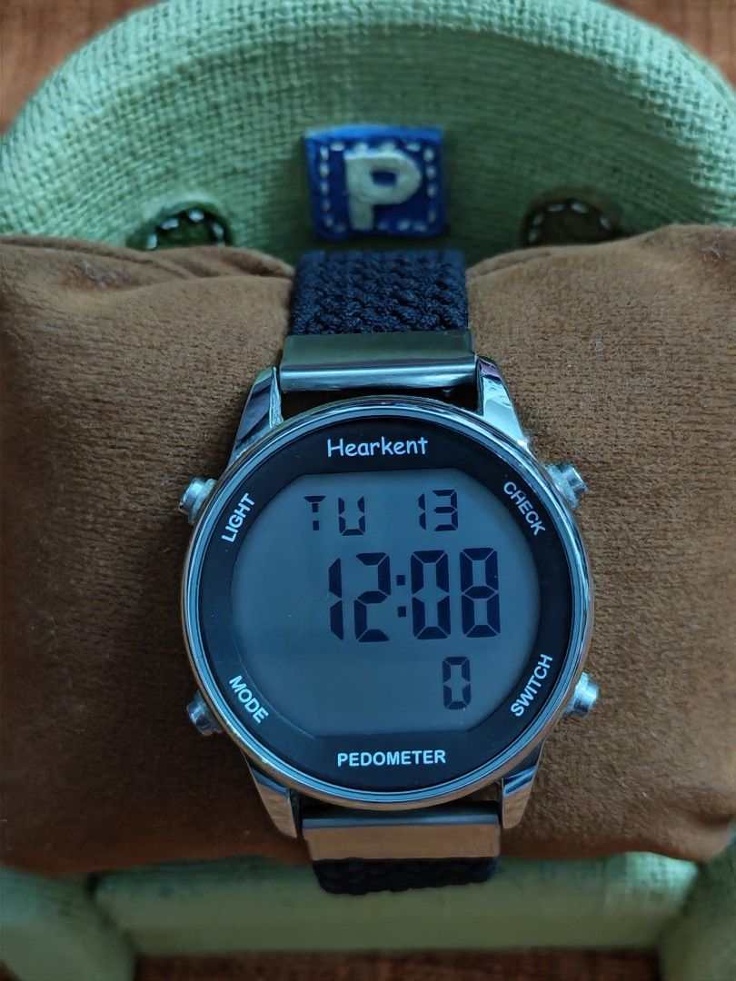 Hearkent Pedometer Watch (Model TG2401) (Category: Women's Watches) located in Trece Martires City. Submitted by heirloomhoursph (Listing ID 1467622749, Image 2). Description: ✨ Heirloom Hours – Available Piece ✨ Hearkent Pedometer Watch (Model TG2401) Php 999 + sf Details: ■ Brand/Series: Hearkent ■ Model Number: TG2401 ■ Movement: Quartz Digital Electronic ■ Design Origin: Japan ■ Case Size: 37mm ■ Wrist Size: 24cm (max) ■ Condition: 10/10 ■ Co