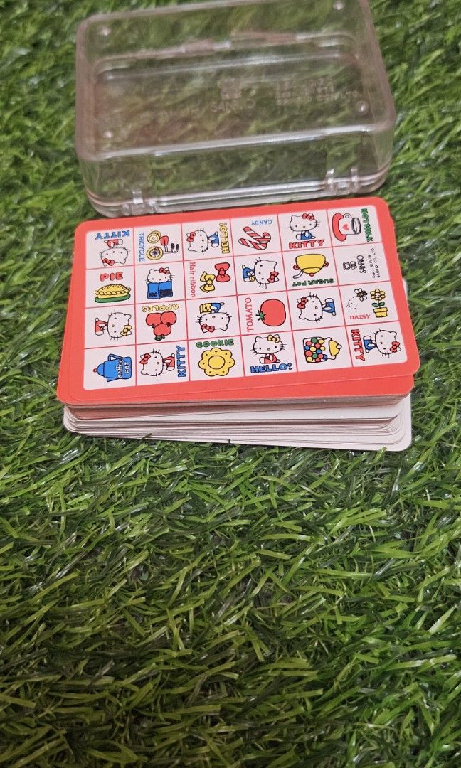 Hello kitty sanrio vintage playing cards (Category: Vintage Collectibles) located in Umingan. Submitted by liezelsona48963 (Listing ID 1467638840, Image 3). Description: hello kitty mini playing cards 52 pcs 4 inches mop gcash.