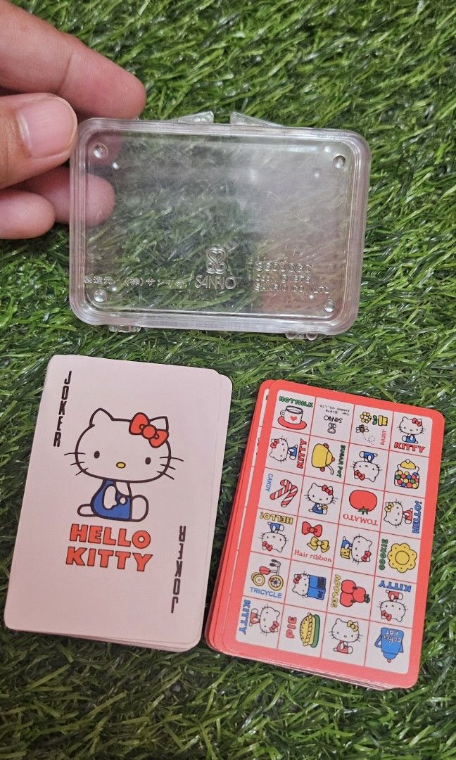 Hello kitty sanrio vintage playing cards (Category: Vintage Collectibles) located in Umingan. Submitted by liezelsona48963 (Listing ID 1467638840, Image 2). Description: hello kitty mini playing cards 52 pcs 4 inches mop gcash.