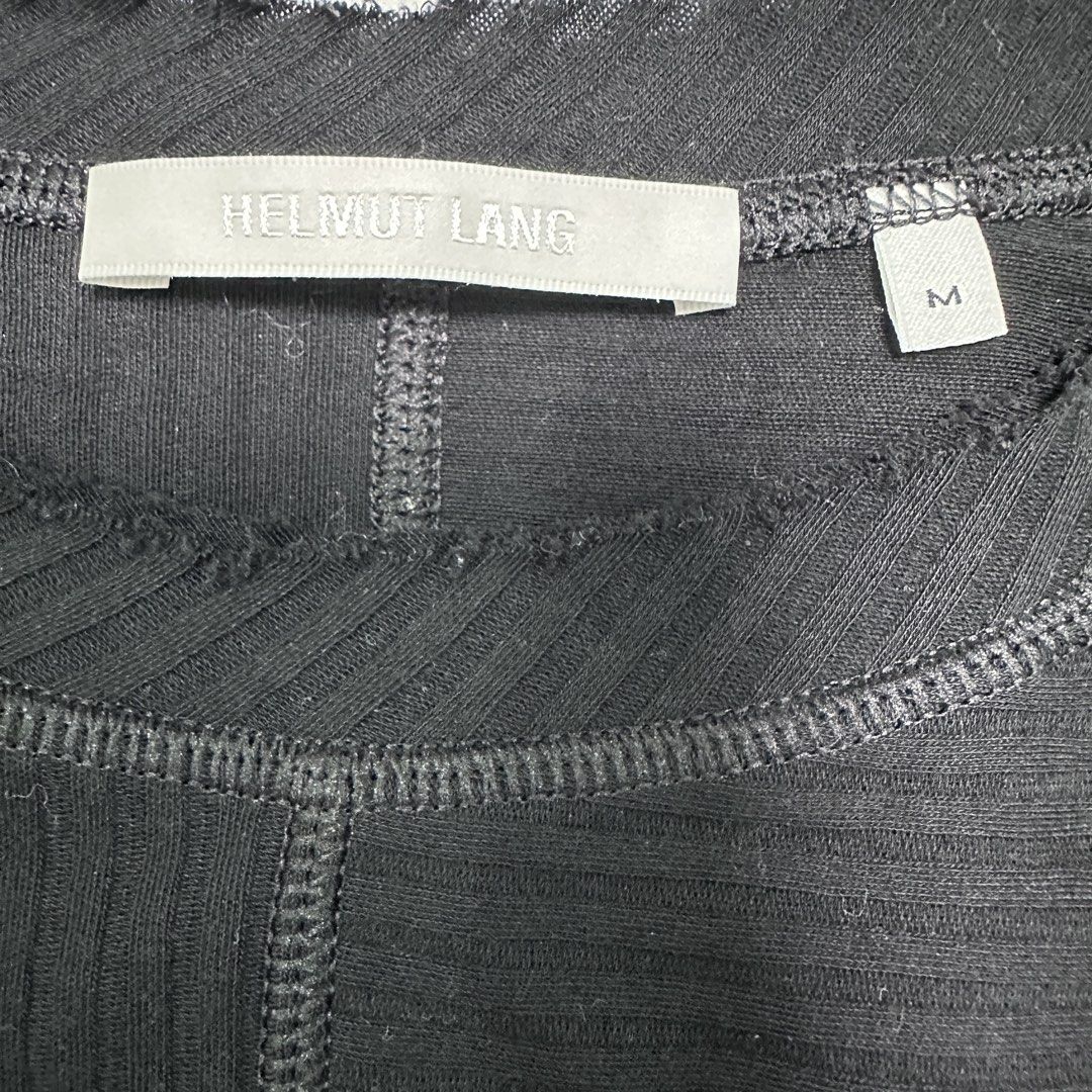 HELMUT LANG | Contrast Pattern Assymetric Sweater (Category: Coats, Jackets and Outerwear) located in Lapu Lapu. Submitted by nervecloset (Listing ID 1467768752, Image 2). Description: HELMUT LANG | Contrast Pattern Assymetric Sweater Medium on tag Excellent condition 3850 + sf.