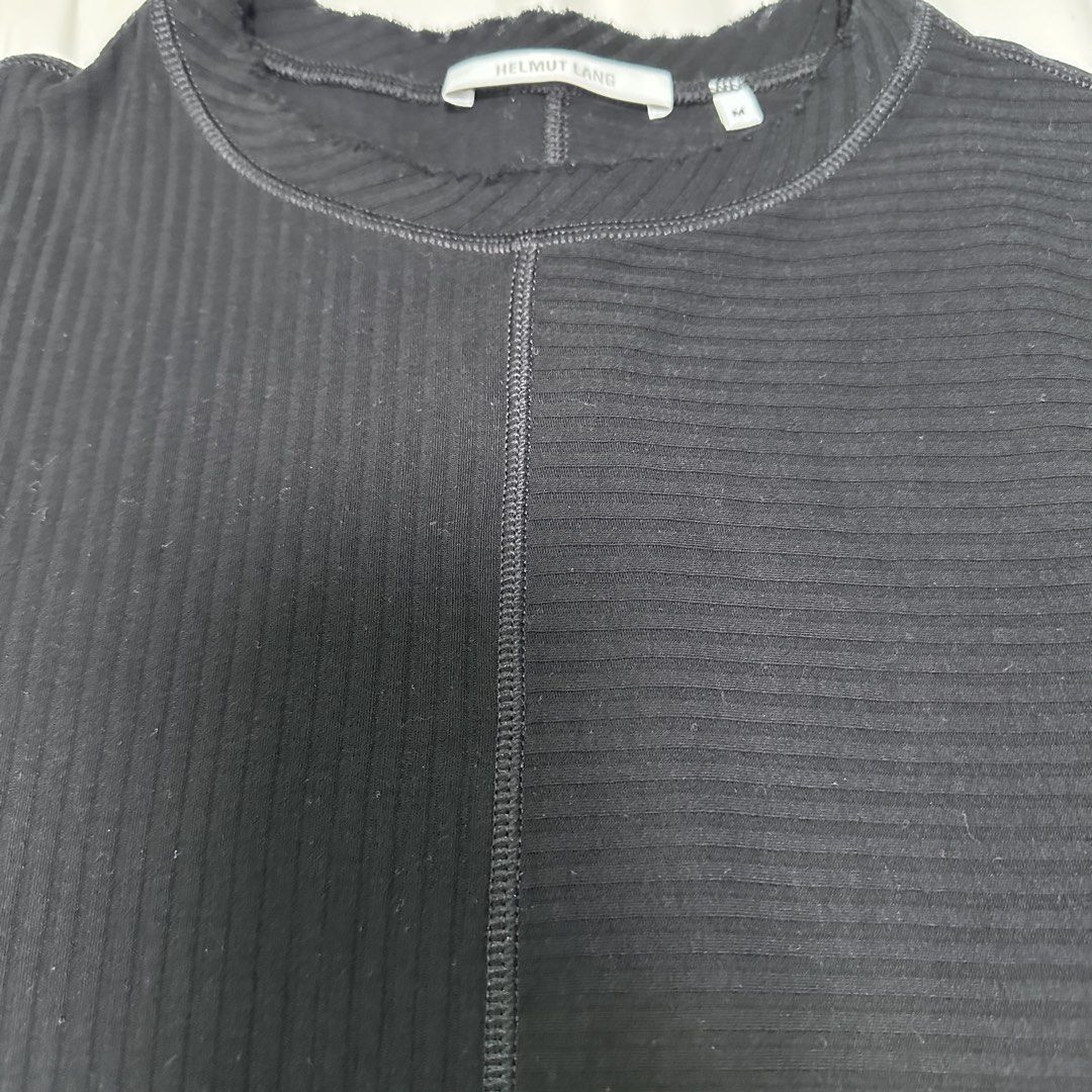 HELMUT LANG | Contrast Pattern Assymetric Sweater (Category: Coats, Jackets and Outerwear) located in Lapu Lapu. Submitted by nervecloset (Listing ID 1467768752, Image 3). Description: HELMUT LANG | Contrast Pattern Assymetric Sweater Medium on tag Excellent condition 3850 + sf.