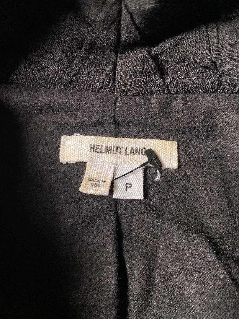 Helmut Lang Blizzard (Category: Coats, Jackets and Outerwear) located in Baguio. Submitted by dapper_deals (Listing ID 1467692757, Image 3). Description: Helmut Lang Blizzard Asymmetrical Leather - Trimmed knit jacket Dimentions: Length - 25 Width - 18 Shoulder - 16 Sleeves - 23.