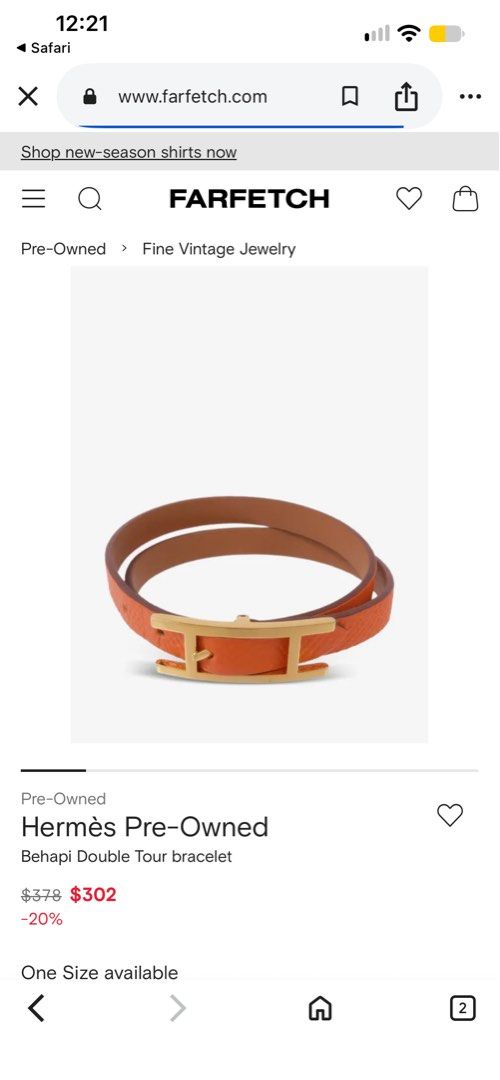 Hermès Behapi Double Tour Bracelet Orange Gold Hardware (Category: Bracelets) located in Manila. Submitted by rianarciso60352 (Listing ID 1467635897, Image 1). Description: - Authentic Hermès Behapi Double Tour wrap bracelet - Iconic signature orange leather - Elegant gold-toned hardware with classic H buckle - Adjustable fit with multiple sizing holes - Double wrap design for a stylish stacked look - Worn a few times, still clean and bright Farf