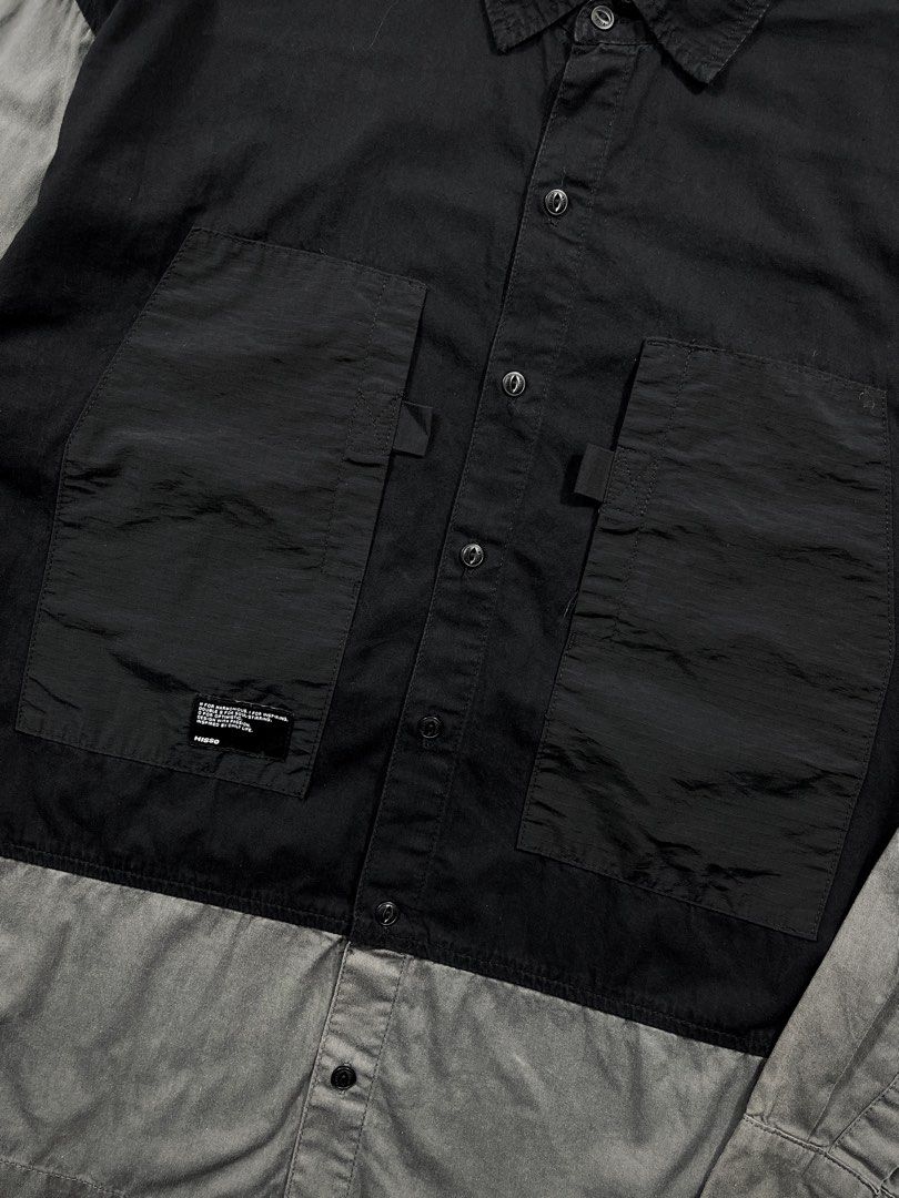 Hisso Patchwork Nylon Pockets Utility Jackshirt (Category: Tshirts & Polo Shirts ) located in Baguio. Submitted by highland.archives (Listing ID 1467774384, Image 3). Description: Hisso Patchwork Nylon Pockets Utility Jackshirt Pristine condition Width: 23 Length: 28 Shoulders: 22 Sleeve length: 24 Hem: 22 .