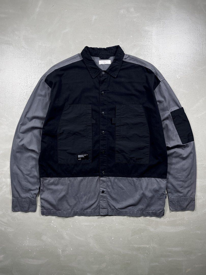 Hisso Patchwork Nylon Pockets Utility Jackshirt (Category: Tshirts & Polo Shirts ) located in Baguio. Submitted by highland.archives (Listing ID 1467774384, Image 1). Description: Hisso Patchwork Nylon Pockets Utility Jackshirt Pristine condition Width: 23 Length: 28 Shoulders: 22 Sleeve length: 24 Hem: 22 .