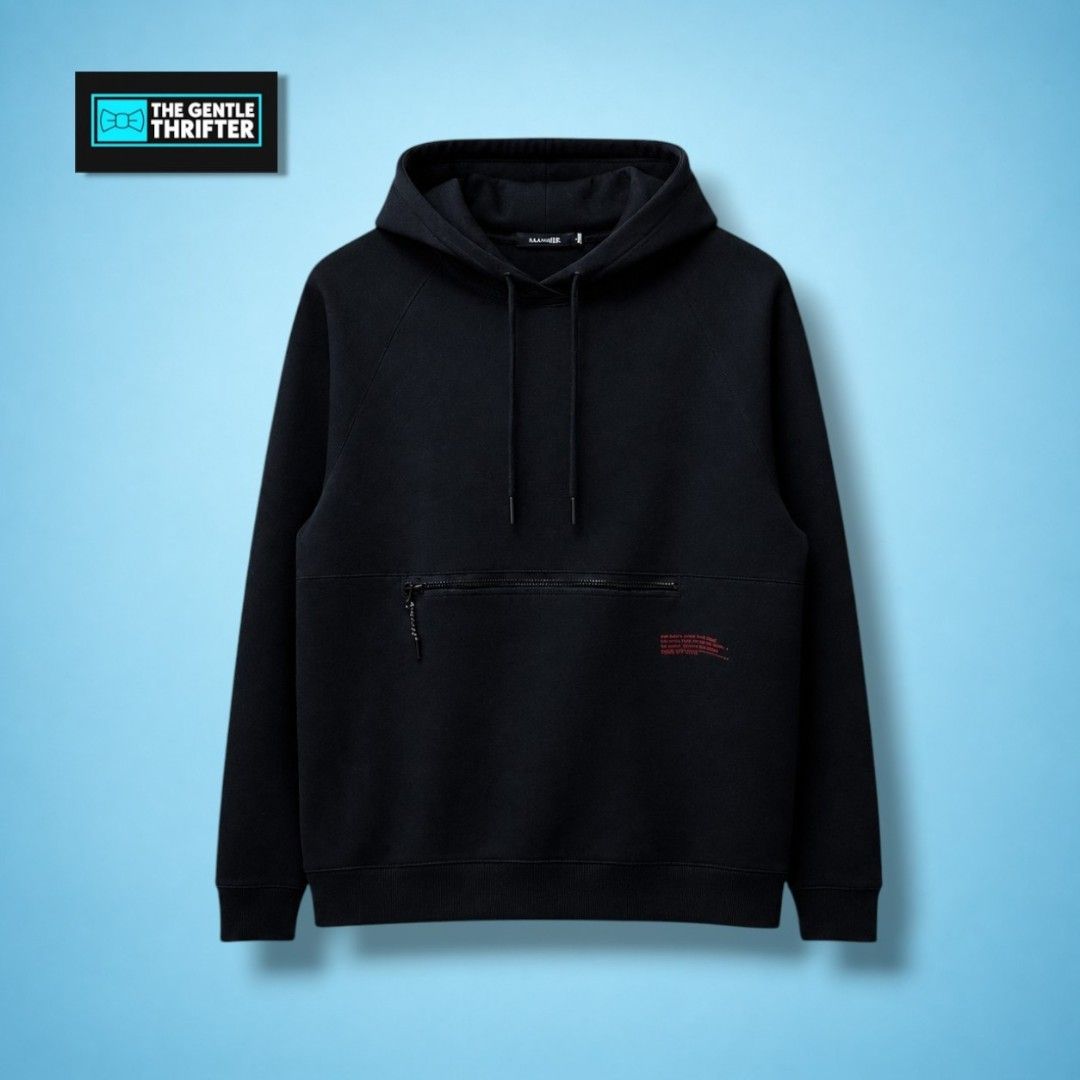 HLA Jeans Black Hoodie (Category: Coats, Jackets and Outerwear) located in Quezon City. Submitted by thegentlethrifter_1.0 (Listing ID 1467713341, Image 1). Description: Color Rate: 9.5/10 (Good Condition) Size on Tag: L (Mens) Fit to: M to Semi-L (Mens) L to Semi-XL (Womens) Price: Php 400 + Shipping Dimes: 27.5 inches (Length) 21.5 inches (Width) Note: More verification may be required. Complete tags. We do not declare whether the item is legit