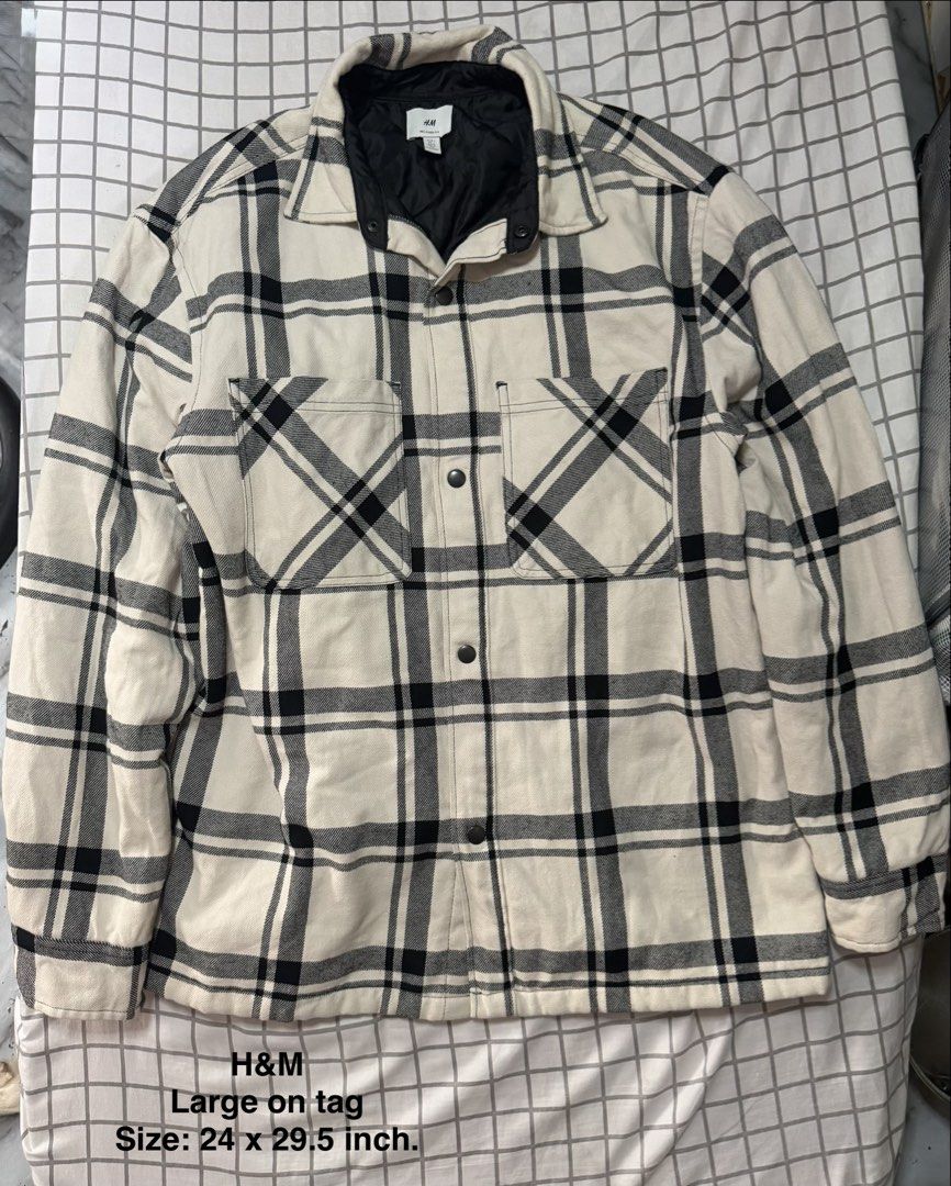 H&M Men's Cream/Checked Padded Overshirt (Category: Tshirts & Polo Shirts ) located in Manila. Submitted by pinkyswearshop2.0 (Listing ID 1467680543, Image 1). Description: .
