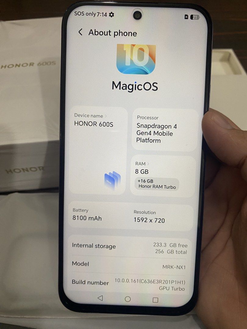 Honor 600s SWAP SA LOWER UNIT (Category: Other Mobile & Gadget Accessories) located in Antipolo. Submitted by tatudon (Listing ID 1467779333, Image 2). Description: Sale or swap Honor 600s 8/256gb Complete Good as new No issue and no history of repair MAKINIS!! Pwede sa maselan Open for meet up Lalamove, LBC COP, JNT Videocall tayo kung gusto mo .