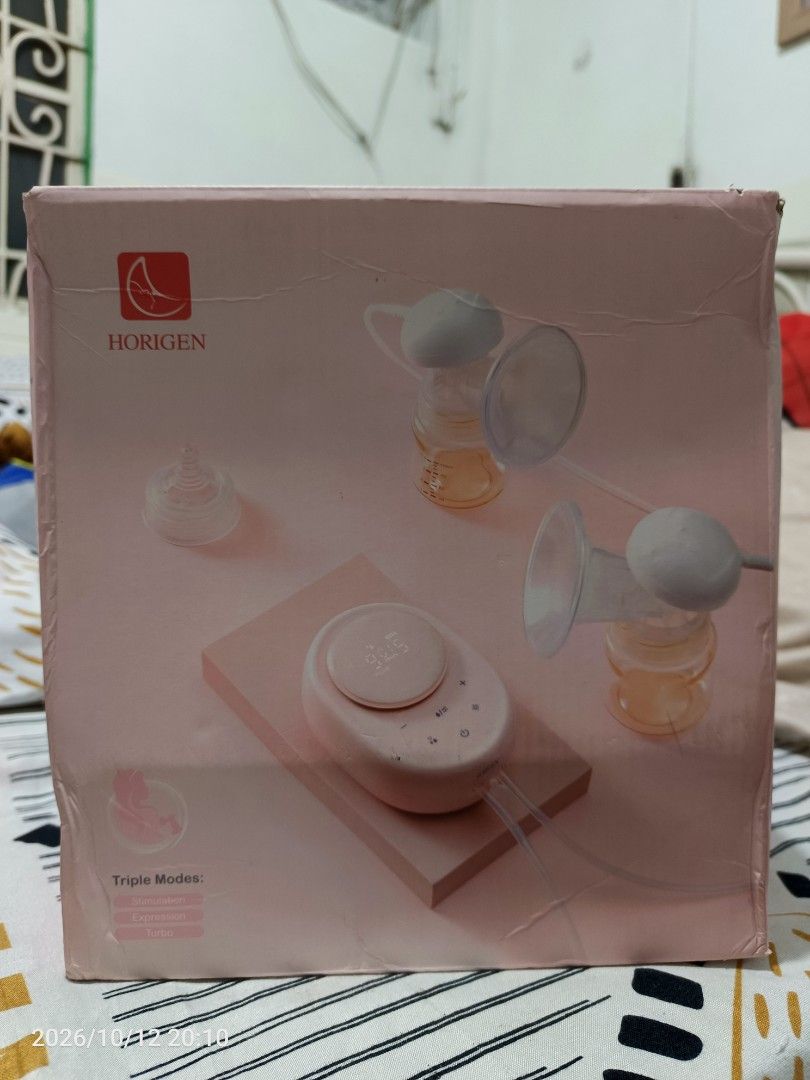 Horigen Wondermore 3D Double Electric Breast Pump (Category: Breastfeeding & Bottle Feeding) located in Taguig. Submitted by thebelgas (Listing ID 1467676106, Image 1). Description: Brandnew complete inclusions.