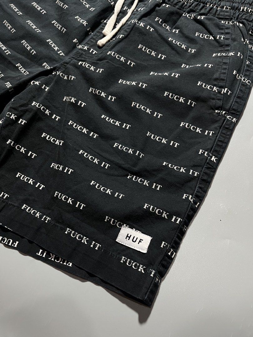 HUF “F*ck It” Walk Shorts (Category: Shorts) located in Quezon City. Submitted by metro_junkie.ph (Listing ID 1467712994, Image 3). Description: HUF “F*ck It” Walk Shorts Size Small on Tag Measurements: 30-34 Waist 17” Length 10” Leg Opening Excellent Condition All Detail Posted 780 + SF or offer.