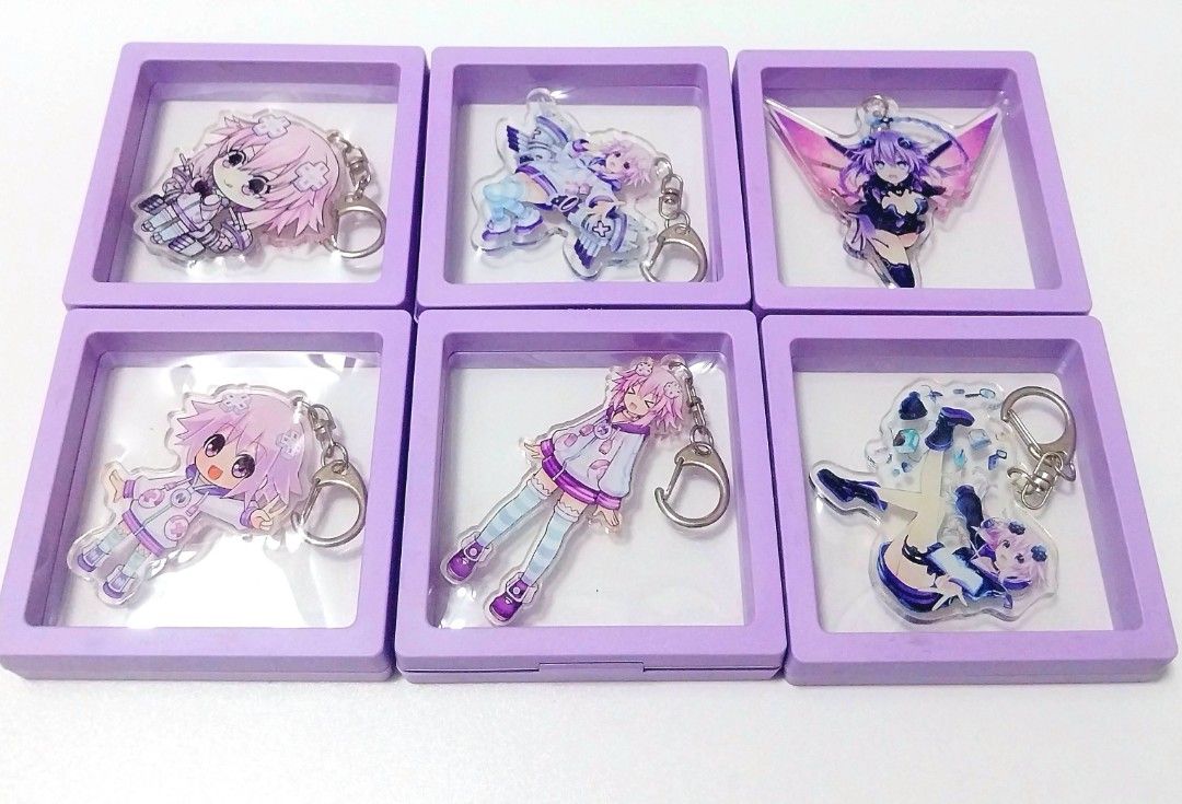 Hyperdimension Neptunia Acrylic Keychains (Category: Other Merchandise) located in Antipolo. Submitted by pandasal (Listing ID 1467636393, Image 2). Description: ‼️From what I know, these are not official but good quality keychains‼️ Need to declutter, kaya letting go of these Neptunia acrylic keychains Never used, just displayed. Protective sheet still not removed from most of the keychains 130 each, with display frame included. Will give discou