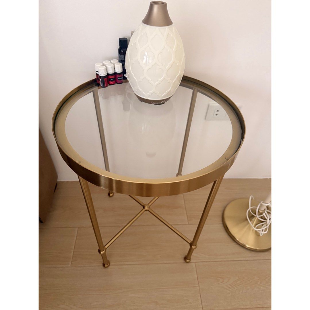 IKEA Gold Side Table - 45cm (Category: Tables & Sets) located in Rizal. Submitted by mariasdeclutteringshop (Listing ID 1467689268, Image 2). Description: RFS: Moving out of the country. For pick up only in Nov 28 or 29. 2 pcs available .