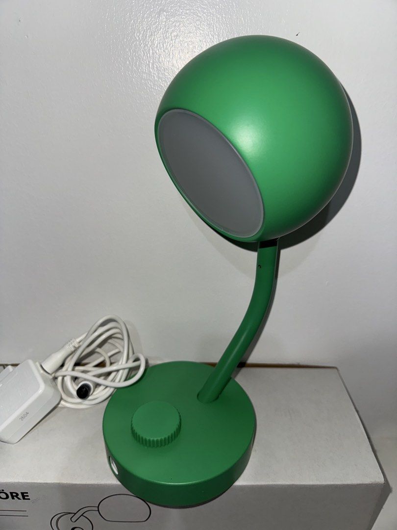 IKEA Korvsnöre Wall Lamp Green (Category: Lighting) located in Manila. Submitted by declutzxd (Listing ID 1467738628, Image 2). Description: - Model: IKEA Korvsnöre wall lamp designed by Marcus Arvonen - Color: Green - Lighting: Energy-efficient 2.6W LED with a cozy 2700K warm glow - Power: Plugs directly into the wall using the included white cord with a convenient rotary on/off switch on the base.