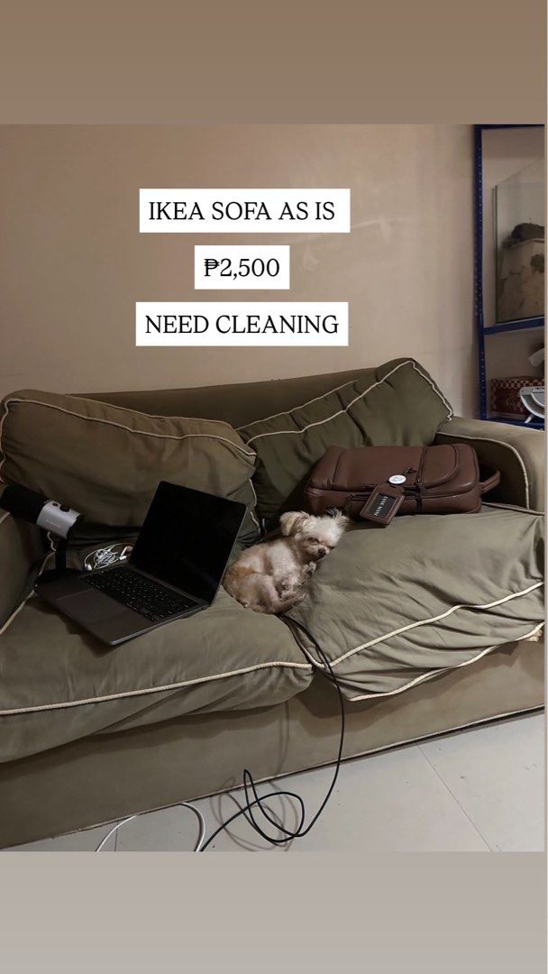 IKEA Sofa AS IS (NEGO) RUSH!! (Category: Sofas) located in Manila. Submitted by zvkash (Listing ID 1467702699, Image 2). Description: Need cleaning nalang. .