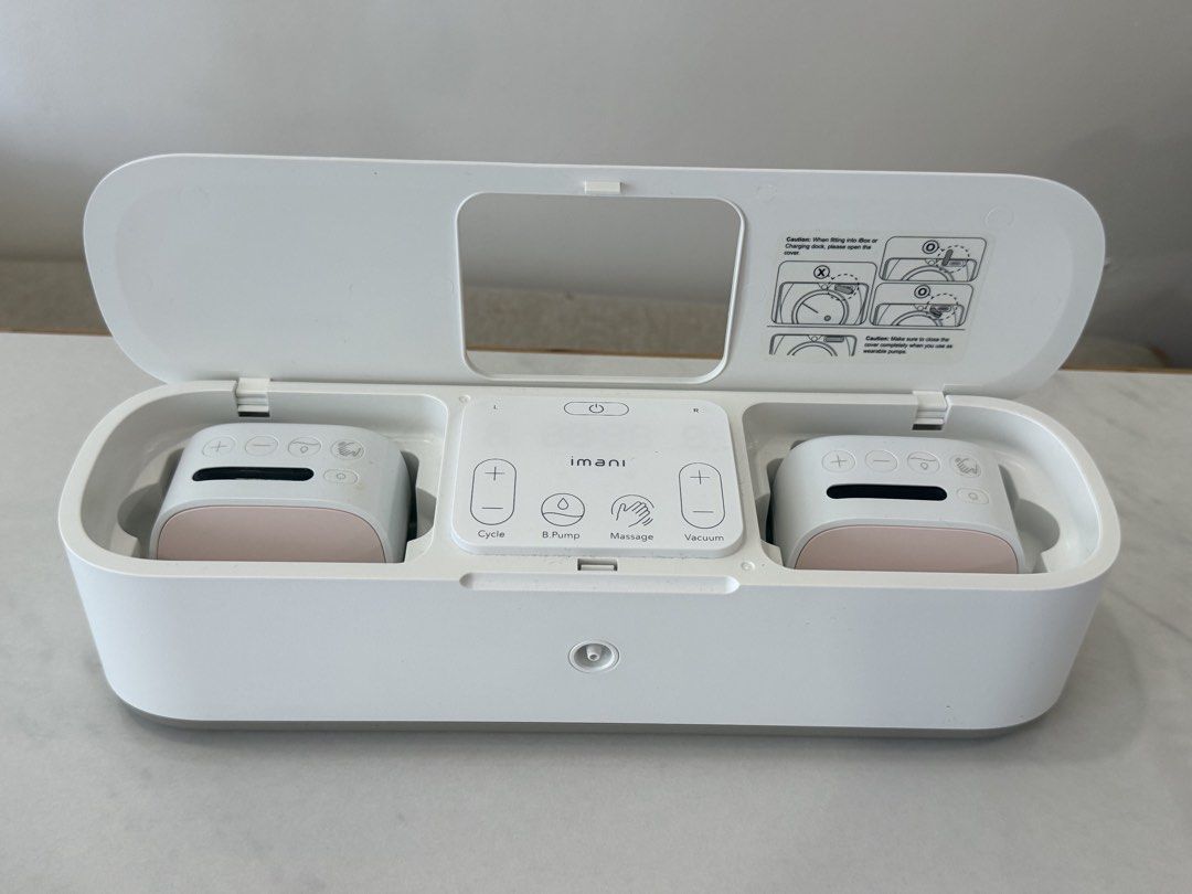 iMani iBox PRO Breast Pump with Extra Cups (Category: Breastfeeding & Bottle Feeding) located in Calamba. Submitted by anaboy25 (Listing ID 1467767511, Image 1). Description: Bought September 2025 Complete inclusions with 25mm silicone insert (see last pic) but WITHOUT: charging cable and box Additional 1 set of imani PRO handsfree set (Set of 2) w/ 25mm silicone insert INCLUDED Slightly used. Used only in March - July 2026 for 1-2x a day. RFS: S