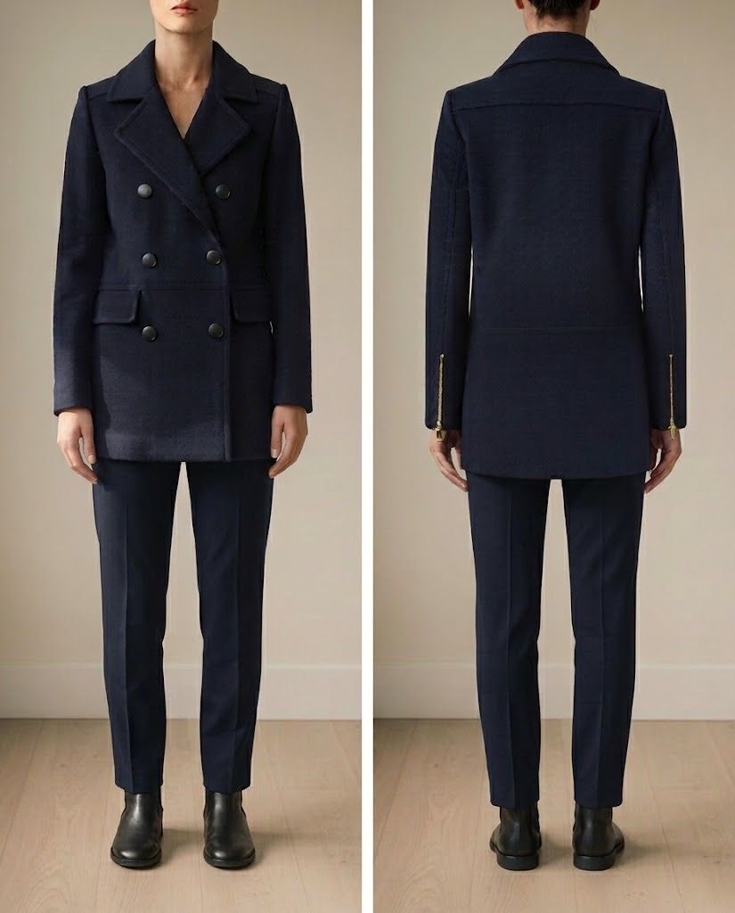 IMPORTED LAURA CLEMENT REEFER JACKET COAT (Category: Coats, Jackets and Outerwear) located in Marikina City. Submitted by minimalistmanila (Listing ID 1464598847, Image 1). Description: Imported Laura Clement midnight blue reefer jacket coat with lining. Medium or UK 10 size. Beautiful piece. Great for travel. Purchased in London. Grab this now! .
