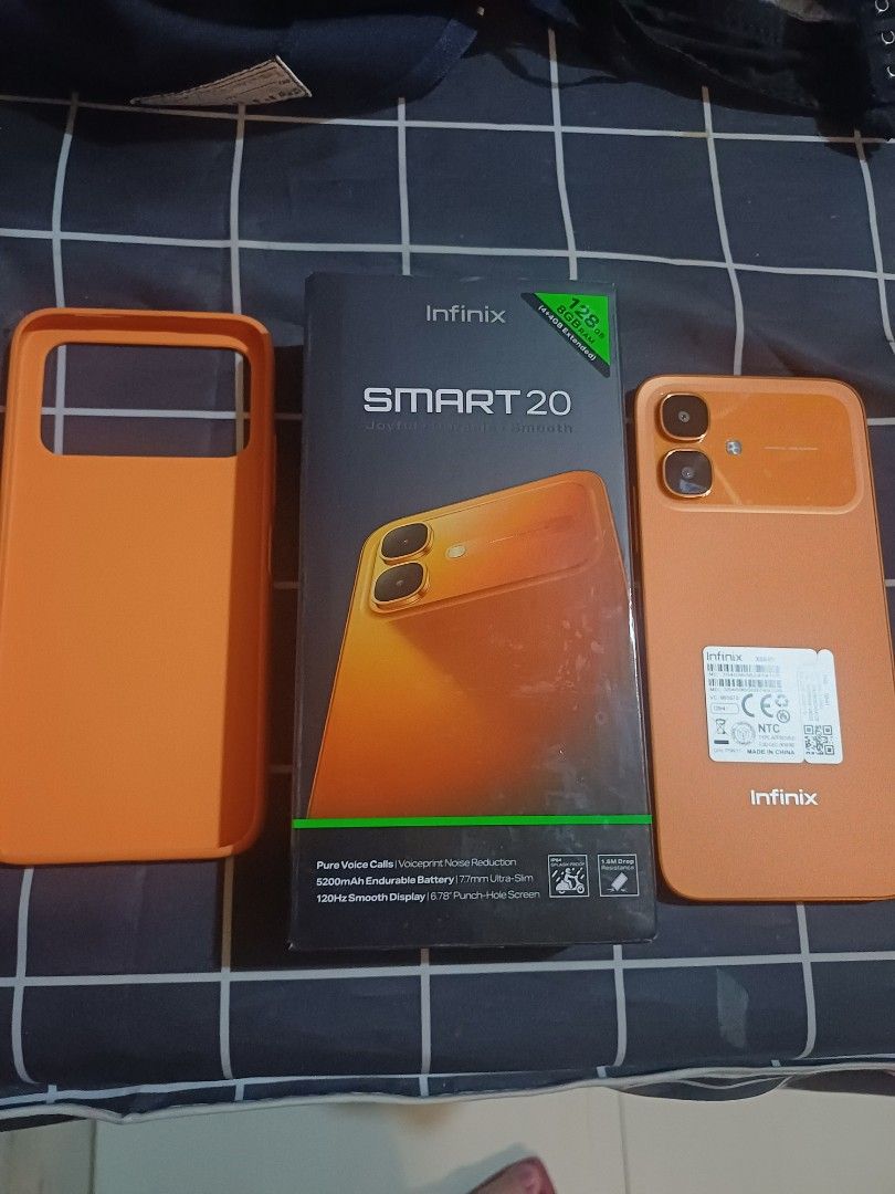 INFINIX SMART 20 (Category: Android Others) located in Manila. Submitted by clevereagle_a69cdd (Listing ID 1467798903, Image 1). Description: For sale Almost new With receipt , warranty .. No issue Pm me Loc manila • Display: 6.78-inch HD+ (720 x 1576 pixels) IPS LCD with a 120Hz refresh rate and 700 nits peak brightness • Processor: MediaTek Helio G81 Ultimate (12 nm) with Mali-G52 MC2 GPU • Memory & Storage: 4GB RAM 128GB internal storage, expa