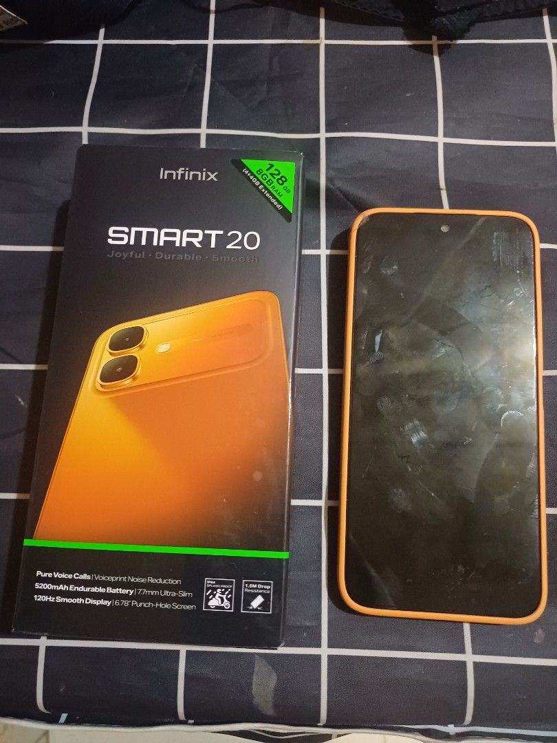 INFINIX SMART 20 (Category: Android Others) located in Manila. Submitted by clevereagle_a69cdd (Listing ID 1467798903, Image 3). Description: For sale Almost new With receipt , warranty .. No issue Pm me Loc manila • Display: 6.78-inch HD+ (720 x 1576 pixels) IPS LCD with a 120Hz refresh rate and 700 nits peak brightness • Processor: MediaTek Helio G81 Ultimate (12 nm) with Mali-G52 MC2 GPU • Memory & Storage: 4GB RAM 128GB internal storage, expa