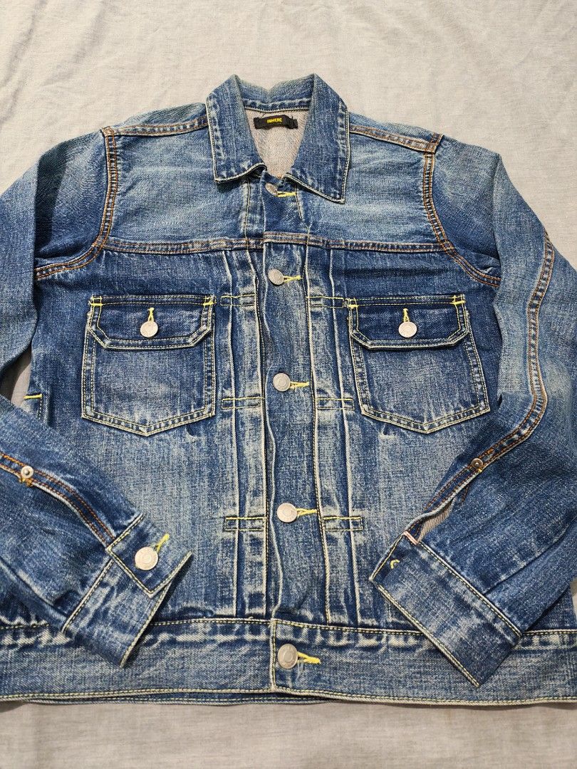 Inhere type II selvedge denim jacket (Category: Coats, Jackets and Outerwear) located in Baguio. Submitted by used_clothing2600 (Listing ID 1467615359, Image 3). Description: Inhere type II selvedge denim jacket size small excellent condition width 19.5 length 25.5 shoulders 16 sleeve length 26.5 P 800.