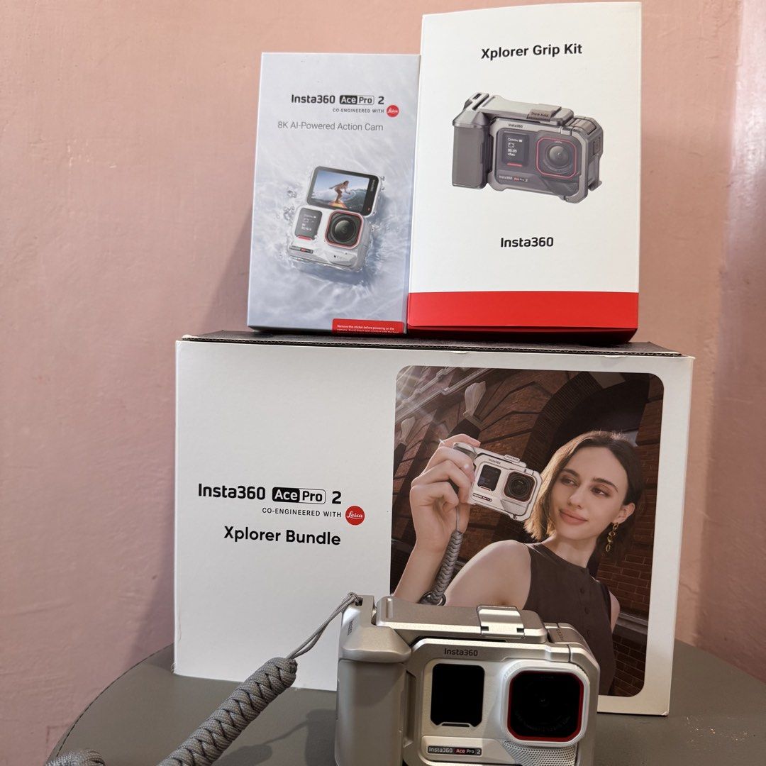 Insta360 Ace Pro 2 Xplorer Bundle (Category: Video Cameras) located in San Fernando. Submitted by gslnrln (Listing ID 1467684683, Image 3). Description: Selling !! insta360 acepro 2 Inclusions: ✅With original boxes and and accessories (Wind Reduction & Waterproof Mic Cover ✅X1 original battery ✅ Issues: some scratches on the xplorer grip , cracked usb cover (shown at photos) Smooth unit! Freebies: ✅Palo 3pcs Battery+Charger Set ✅ aMagisn portable