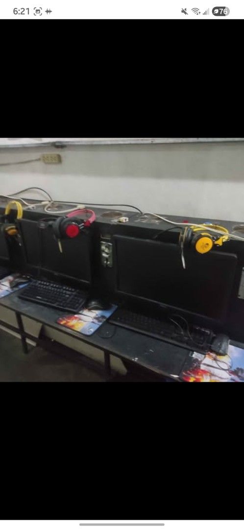 Internet Cafe Computer Setups with Monitors and Peripherals (Category: Desktops) located in Manila. Submitted by sleybetchi70594 (Listing ID 1467711717, Image 3). Description: PLEASE READ: LOCATION : DASMARIÑAS CAVITE 2* AMD A6-7480 (1 * A6-7480 SOLD) 2* AMD A8-7680 8GB DDR3 per PC Pisonet 4 * GPU GT-740 4GB DDR5 PSU : Kpop/Inplay NO SSD (Bring ur Own SSDs para ako na mag Install ng OS at Games) with 1GB/100/10 HUB with 100/10 HapLite Mikrotik wi